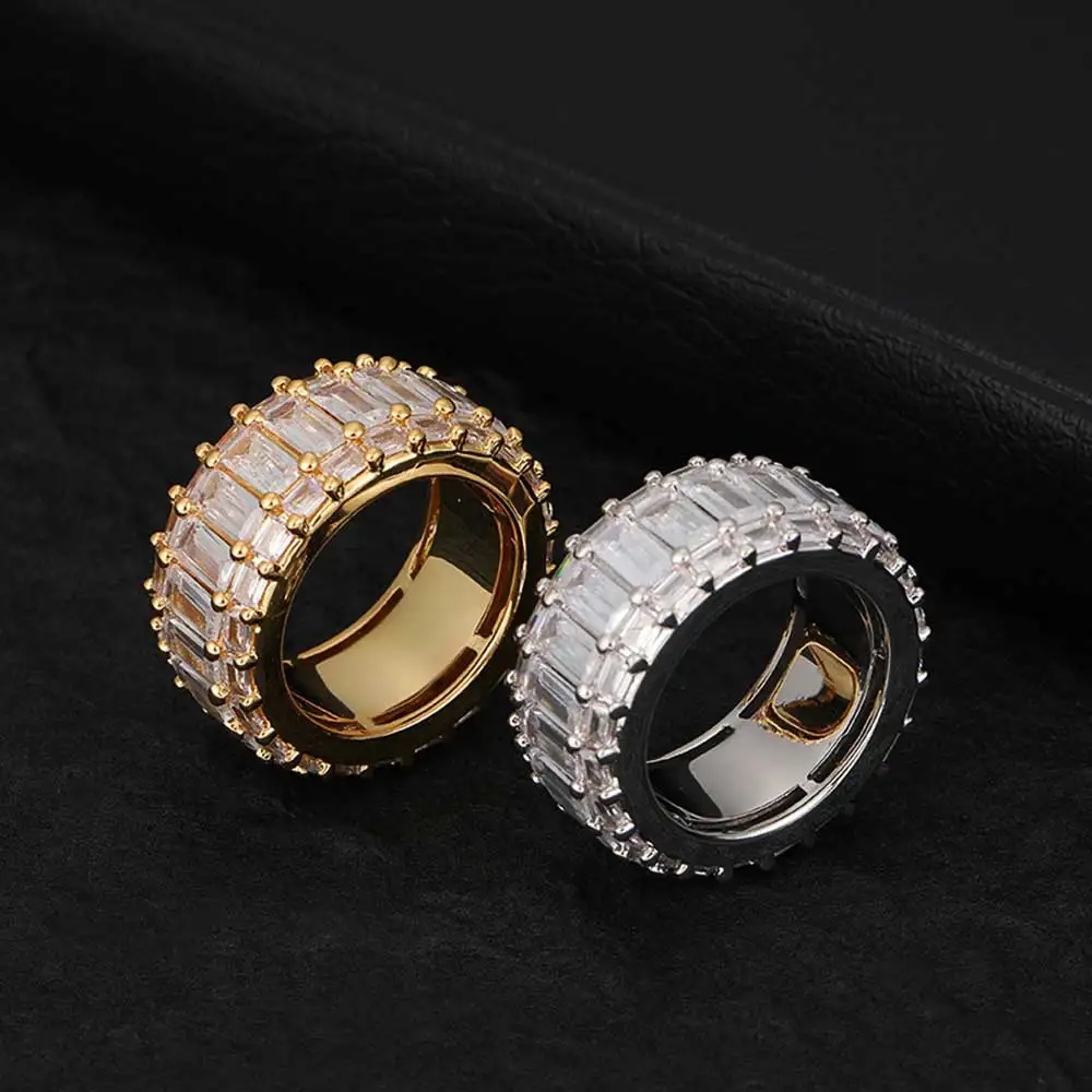 

2022 Hip Hop Rapper Rock 11mm Fashion High Quality Luxurious Plated Rings For Women Drop Shipping