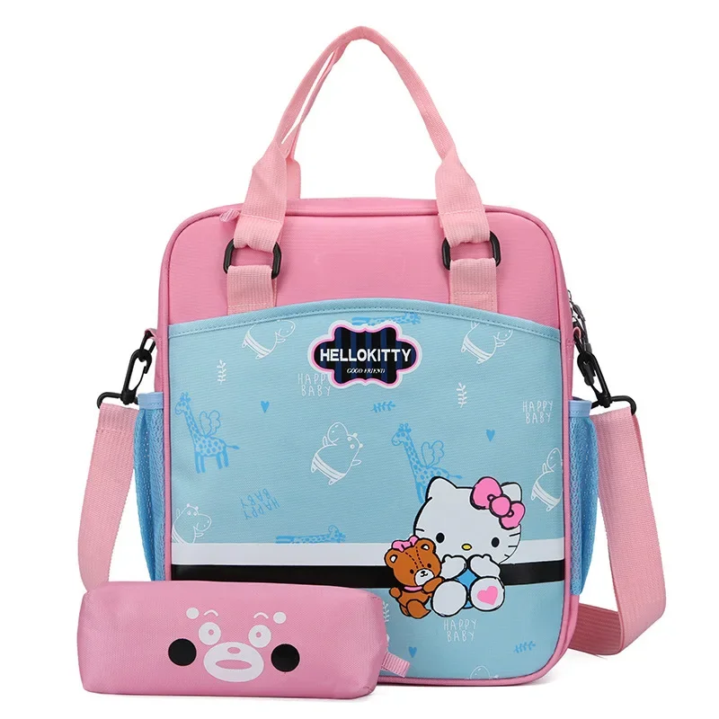 Sanrio-Bolso de mano de Hello Kitty para hombre y mujer, mochila de un solo hombro con dibujos animados, ligero y de gran capacidad