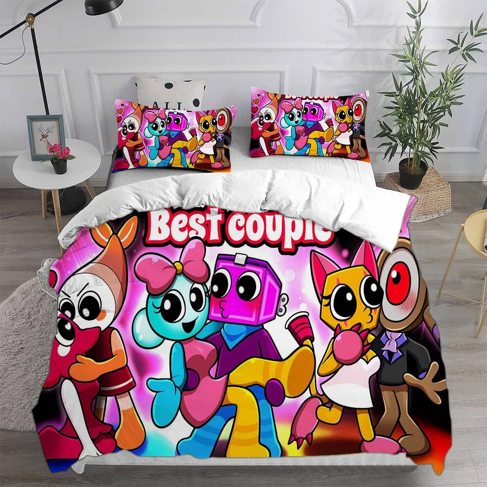 Dandy's World Duvet Cover Pillowcase Bedding Set Adult Boy Girl Bedroom Decoration Children Gift Single Double Large Size