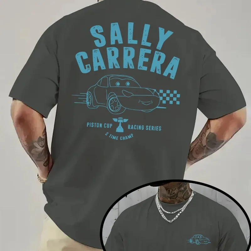 ديزني بيكسار كارز سيارات سباق الفيلم القطن تي شيرت الصيف العصرية عارضة أزياء الرجال والنساء الشارع الشهير #4