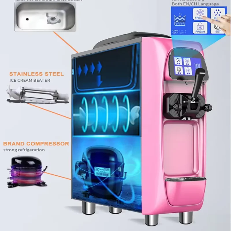 

Цветные запасные части для машины для мягкого мороженого с одной головкой для тяжелых условий эксплуатации