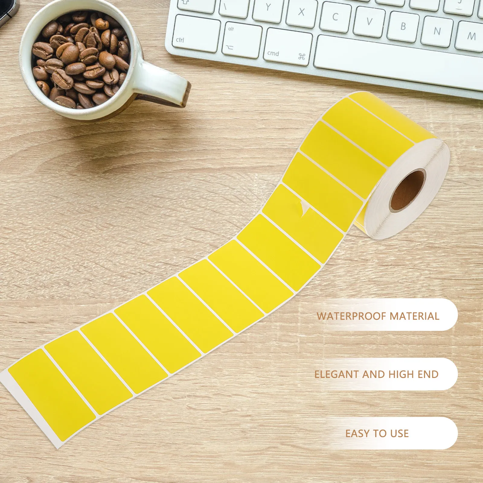 

Waterproof Self-Adhesive Label Stickers Roll for Barcode Printing Price Tags Clothing Plant Page Marking Multipurpose