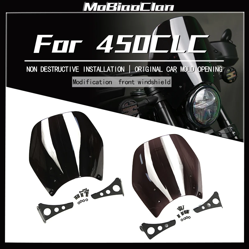 

For CFMOTO 450CLC 450clc Motorcycle Accessories Windshield Retrofit Decoration Small Windshield Front Heighten Windshield