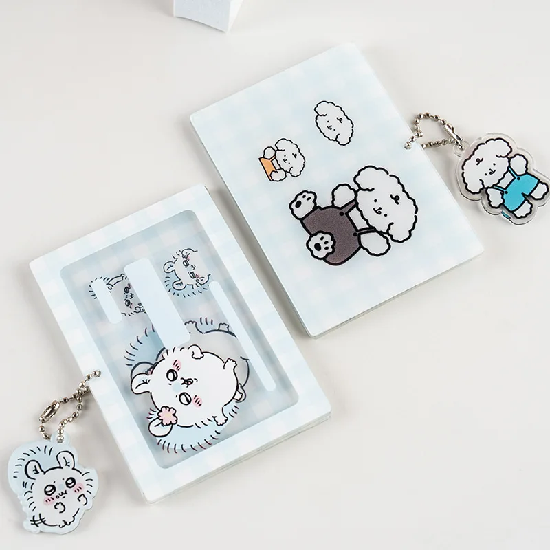 جديد Chiikawa الكرتون أنيمي Momonga الاكريليك غطاء بطاقة الهوية لطيف طالب عالية الجمال انزلاق غطاء بطاقة غطاء هدية للأطفال #4