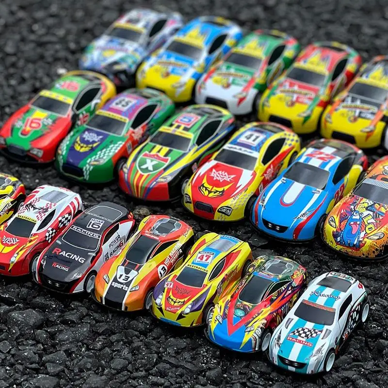 Mini Pull Back Cars Bulk 10pcs Race Car Toy Portable Pull Back Car Child Party Favors Portable Smooth Creative Pull Back Vehicle