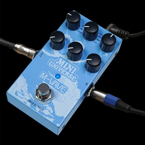 Imagen 2 del producto M-VAVA Mini-Universe Pedal de reverberación digital Pedal de guitarra de reverberación analógica Pedal de 9 tonos de reverberación puro para música de bajo eléctrico