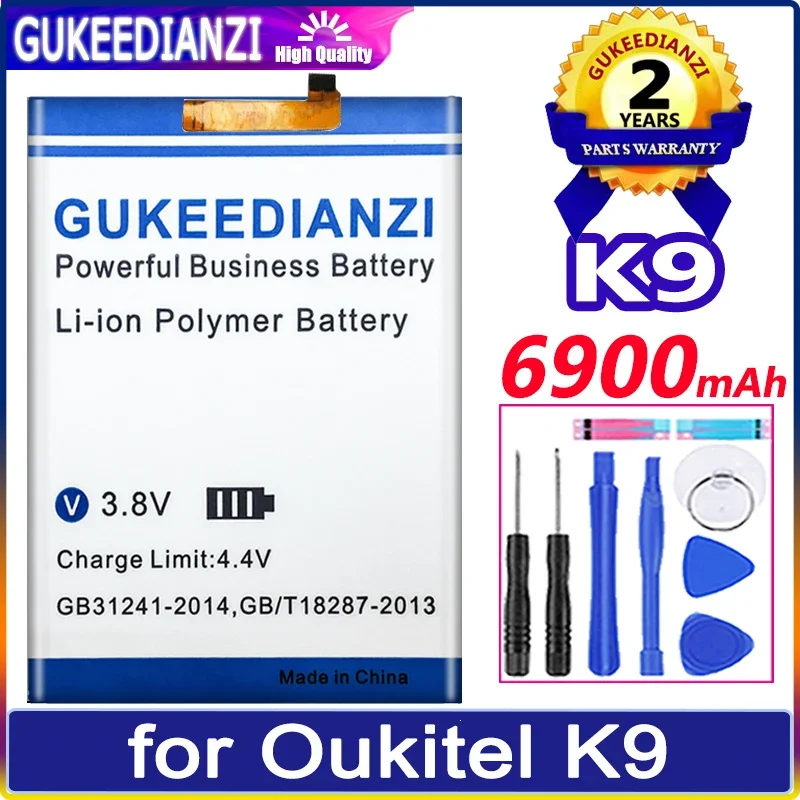 

GUKEEDIANZI Battery For OUKITEL K9 6900mAh High Capacity Mobile Phone Batteries