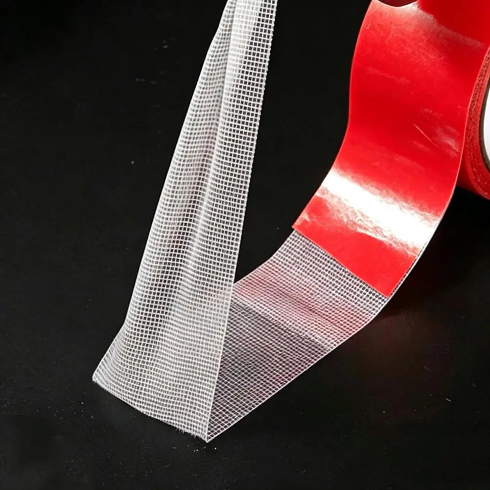 Double Tape Heavy Duty Double-sided Tape Waterproof Mesh Fabric Adhesive High Strength Two-sided Tape for Curtains Carpets