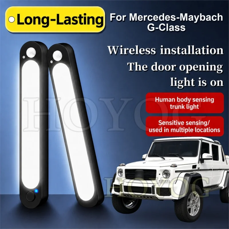 For Mercedes-Maybach G-Class 2017-2019 Car Boot Light LED Lamp Motion Sensor No Drilling Trunk Cargo Light SUV Interior Cabin
