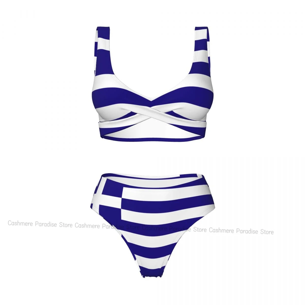 

The Push-Up Bikinis Sets Woman 2025 Greece Flag Sexy Swimsuit Women