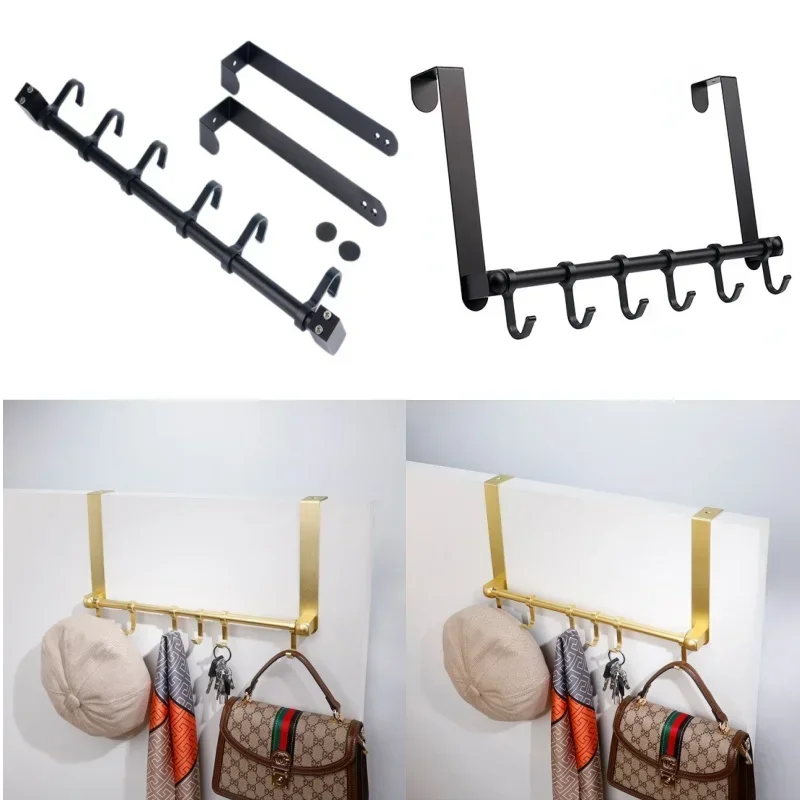 

6 Hooks/1pcs Classic Hanging Multi-Purpose Towel Clothes Bag Hat Door Hooks Bedroom Bathroom Storage Rack Tool