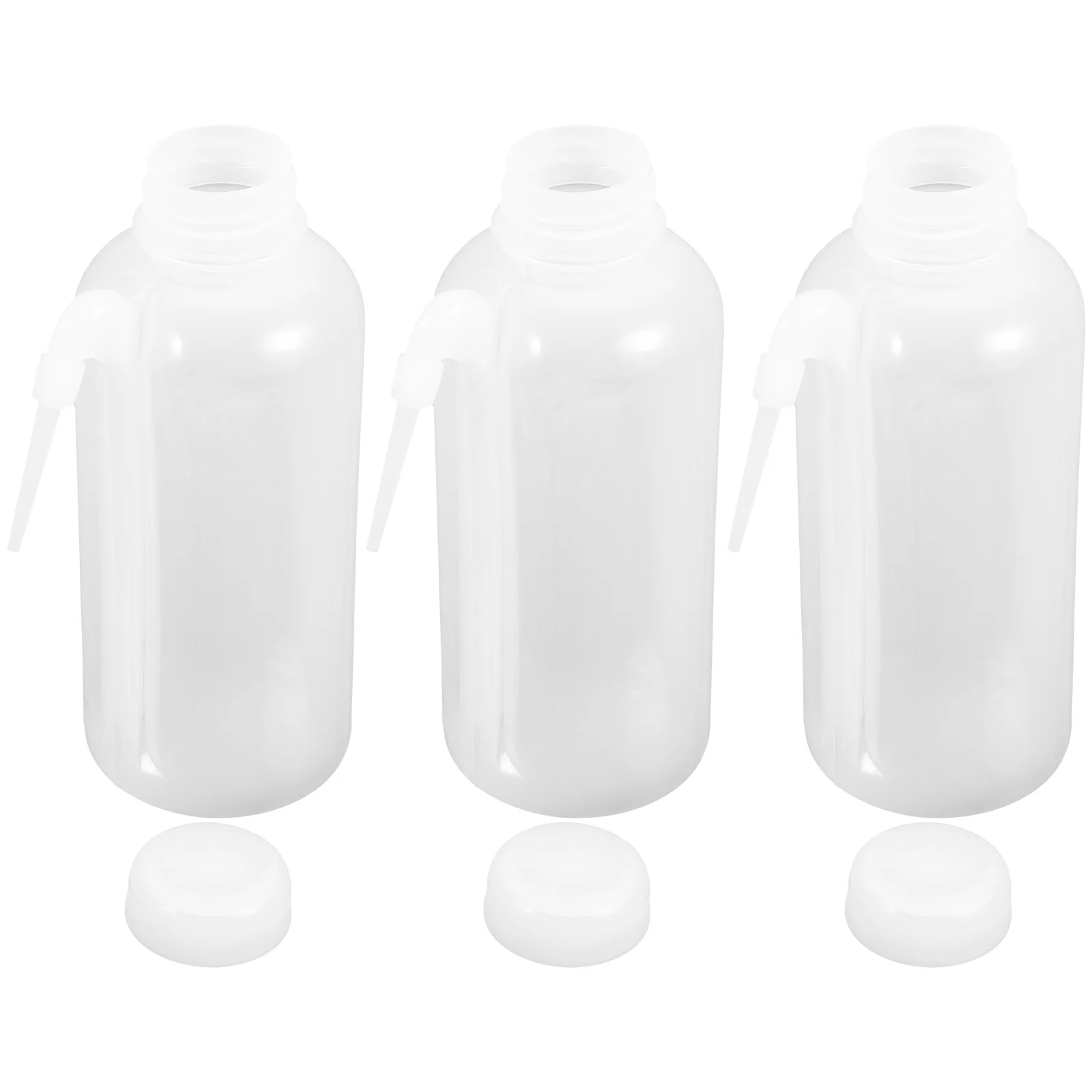 3 Pcs Pointed Mouth Filling Bottle Water Bottles Filter Pe Collapsible Eyelashes Cleaning