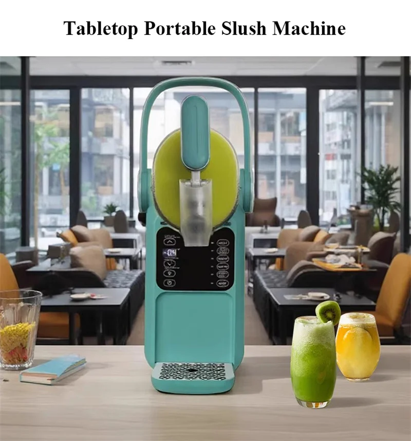 ماكينة تصنيع السلوشي التجارية بخزان واحد سعة 2 لتر مع مقبض، خلاط صانع عصير عصير سهل الحمل #1
