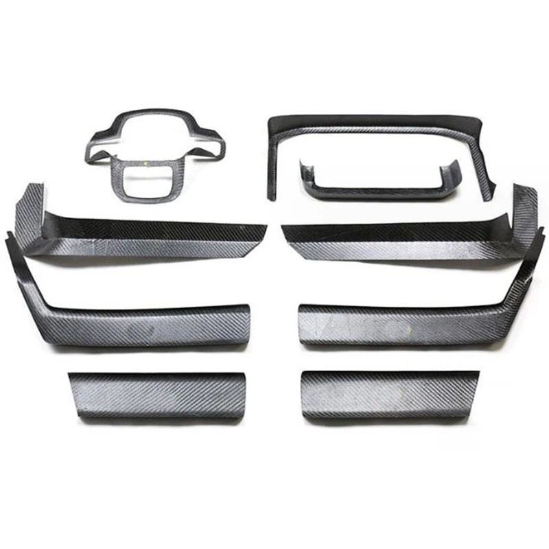 Add on Style Real Carbon Fiber Interior Trim Covers for Ford F150 Raptor 2021 2022 2023 2024 LHD Version Decorative Inner Parts