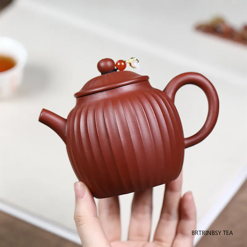 

Chinese Tradition Yixing Purple Clay Teapot Raw Ore Dahongpao Beauty Tea Pot Household Handmade Kettle Zisha Tea Set 260ml