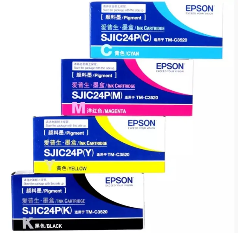 

Water-based Ink For Epson TM-C3520 Printer 4 Colors Ink Black Yellow Cyan Magenta