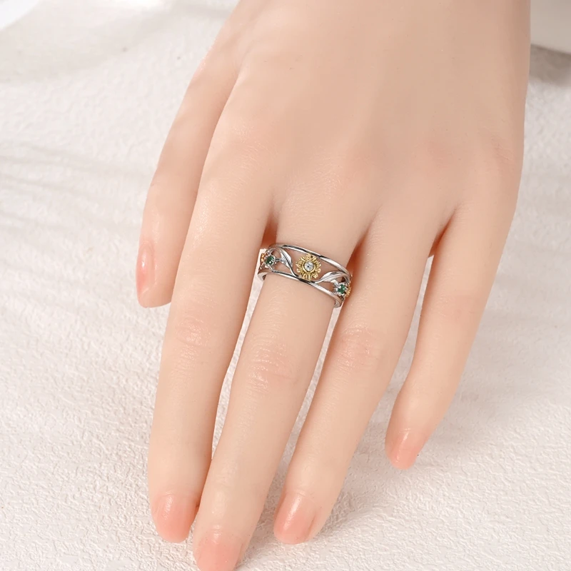 Ringe für Frauen, 100 % 925er Sterlingsilber, rosa Herz, Krone, Stern, Mond, Schneeflocke, Zirkon, Ringe, Mode, Verlobung, Hochzeit, Schmuck – Detail 32