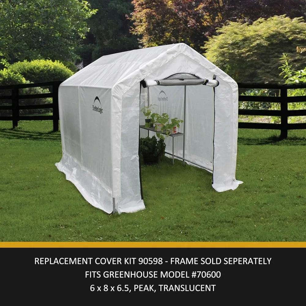 Greenhouse-in-a-Box Replacement Cover Kit 6 x 8 x 6.5 ft. Translucent