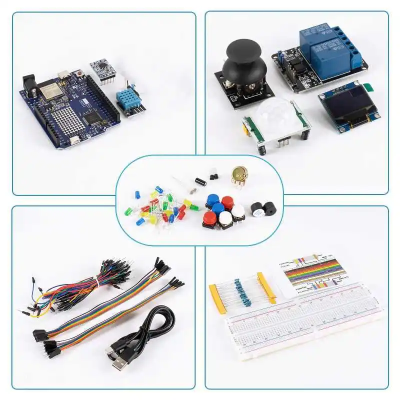 UNO R4 WiFi Compatible Development Starter Kit with Sensors Electronic Components for Programming Learning & DIY Projects view 5