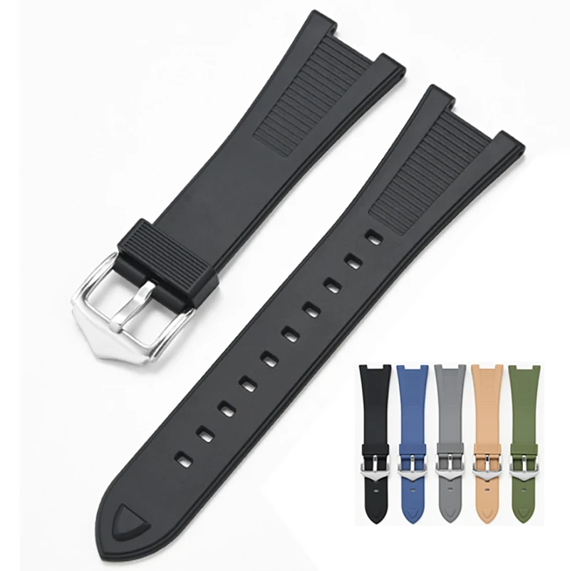 Liquid Silicone Strap for Patek Philippe Nautilus 5711 5712 5726 5980 Waterproof Men Rubber Replace Watch Band Bracelet 25*12mm