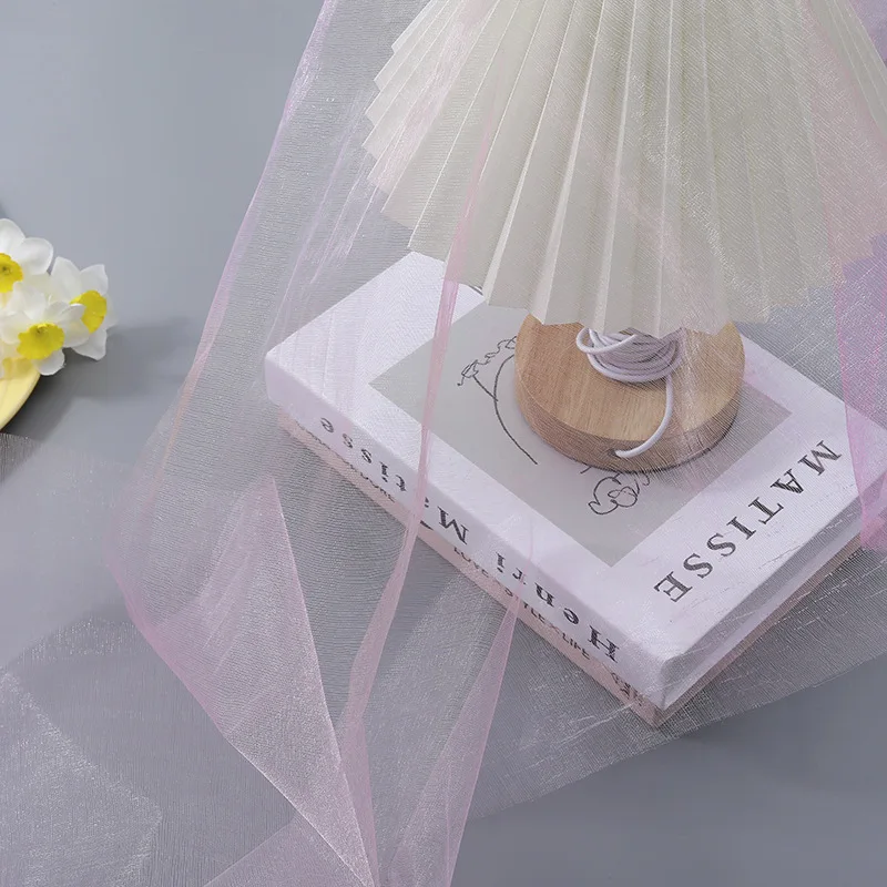 Organza Tulle Roll 10m X 48cm, Sheer Fabric for Wedding Chair Sash, Stair Decor & Birthday Party Backdrop Decoration