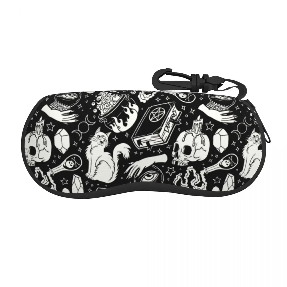 Witchy Pattern Shell Eyeglasses Protector Cases Sunglass Case Witch Occult Supernatural Witchy Vibes Pagan Crystals Glasses Bag