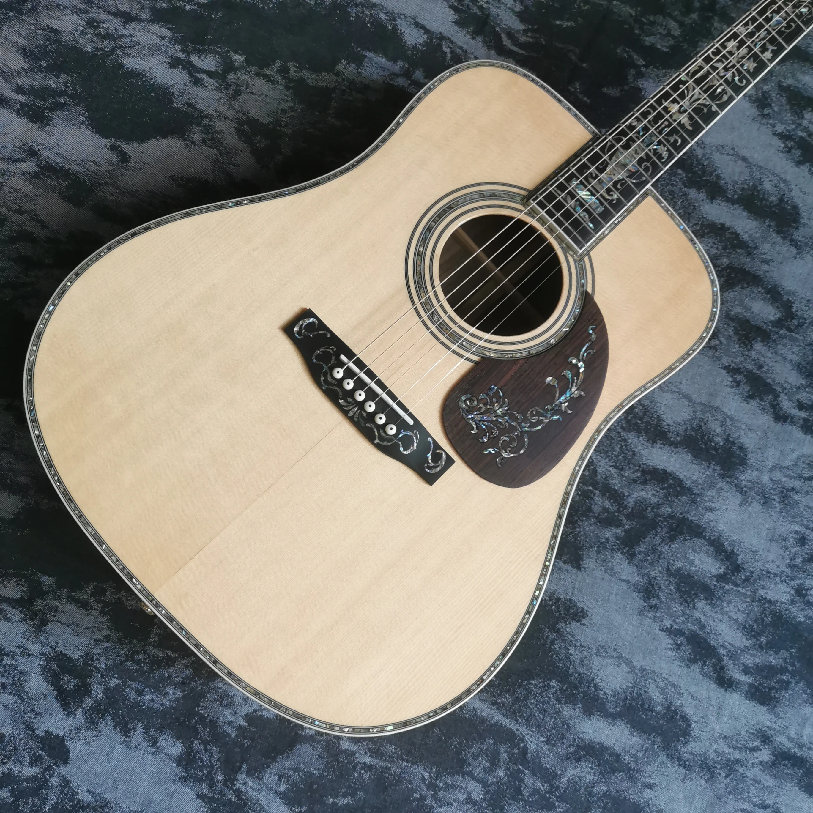 41 inch D45 mold solid wood profile full abalone inlaid acoustic acoustic guitar