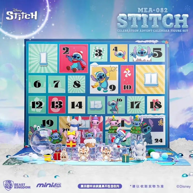 

Disney Stitch Рождественский праздник Адвент-календарь Набор фигурок Обратный отсчет Календарь Коллекция Модель Детские рождественские подарки