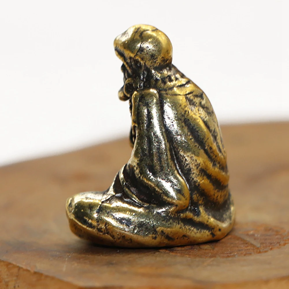 الرجعية النحاس دارما بوذا تمثال صغير Bodhidharma ماستر التماثيل #5