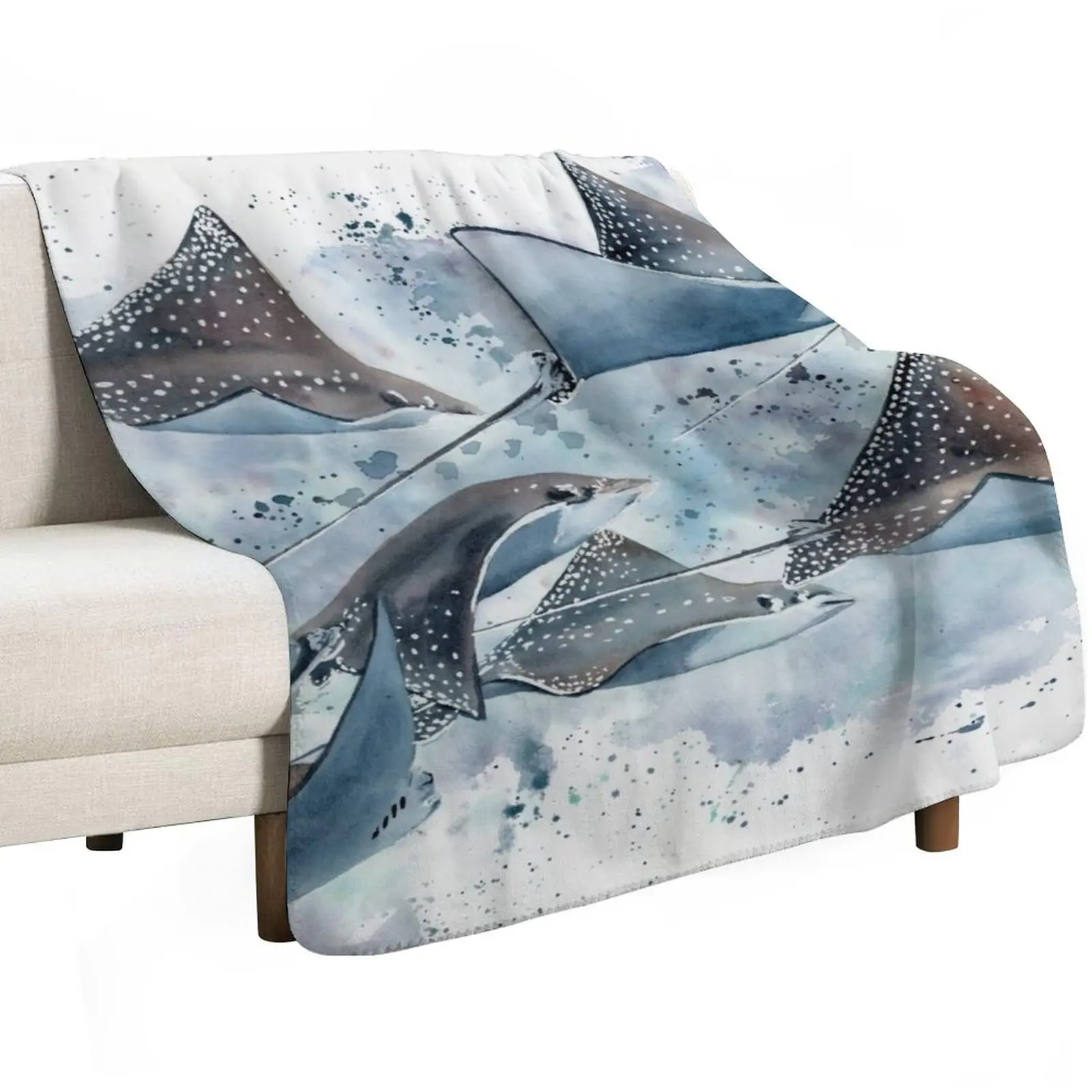 

Fever Flight - Stingrays Throw Blanket Plaid Stuffeds wednesday Blankets