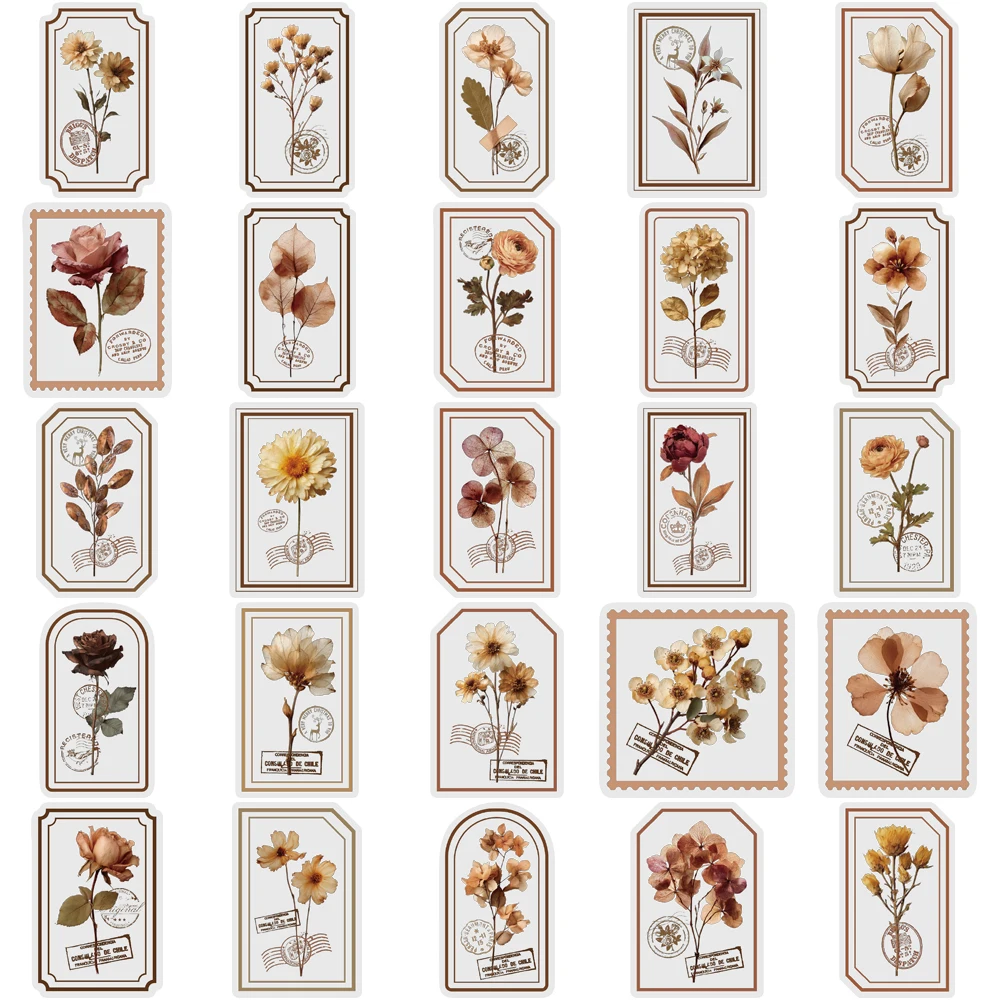 50PCS Creative Old Page Picking up PET Transparent Material Stickers Phone Case Decoration Notebook Personalized Stickers