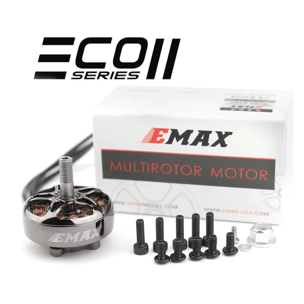 4pcs/lot EMAX ECOII Series ECO II 2807 6S 1300KV/ 5S 1500KV/ 4S 1700KV Brushless Motor For 7'' FPV Racing RC Drone Diy Parts