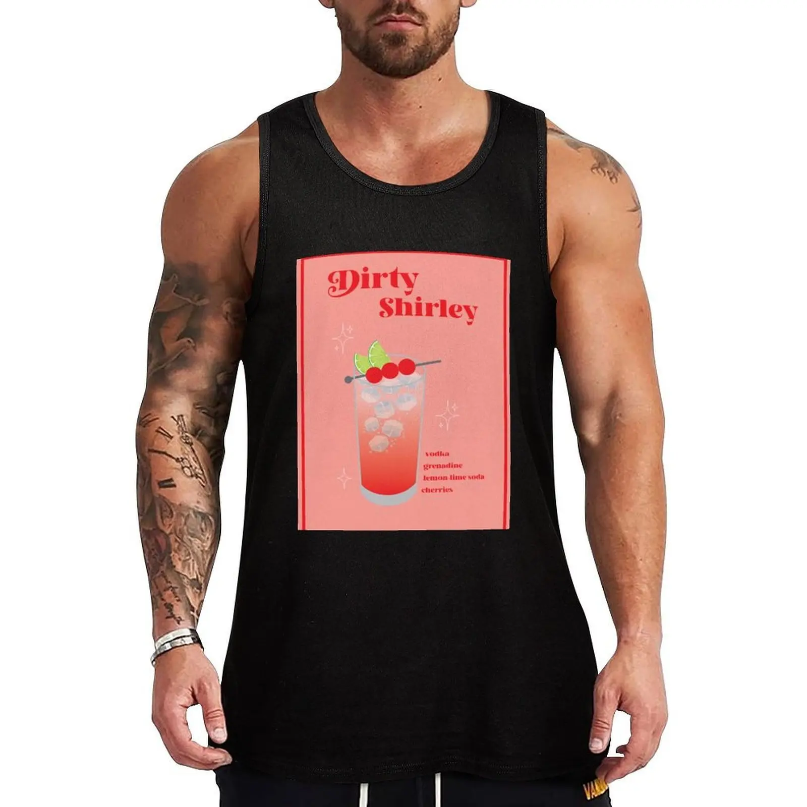 

Dirty Shirley Wall Print Tank Top Workout Running Tank Top Lightweight Breathable Wear