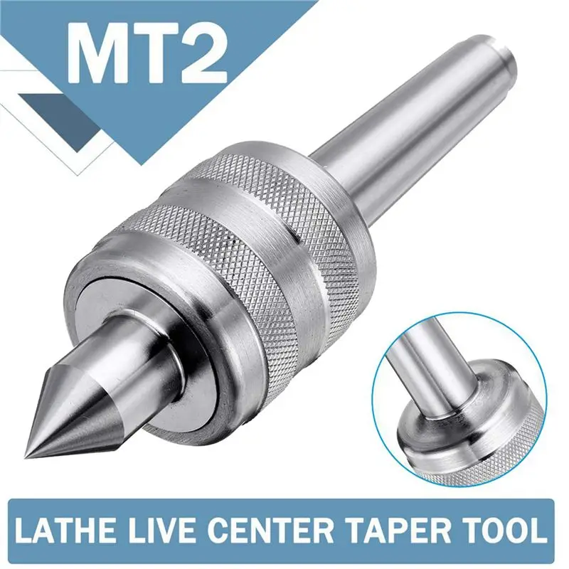 ELEG-2X MT2 0.001 Lathe Live Center Taper Tool Live Revolving Milling Center Taper Machine Accessories