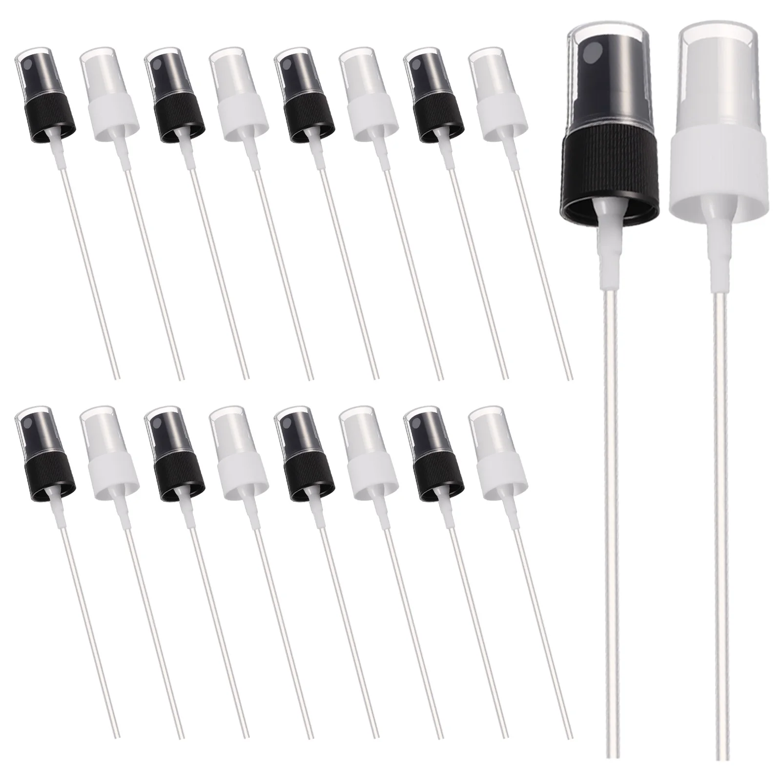 Tête de pulvérisation 10 noirs, 10 blancs, brume Fine de remplacement pour parfum, bouteille de voyage, réutilisation, accessoires de sparyer, pulvérisateur de brume, 20 pièces