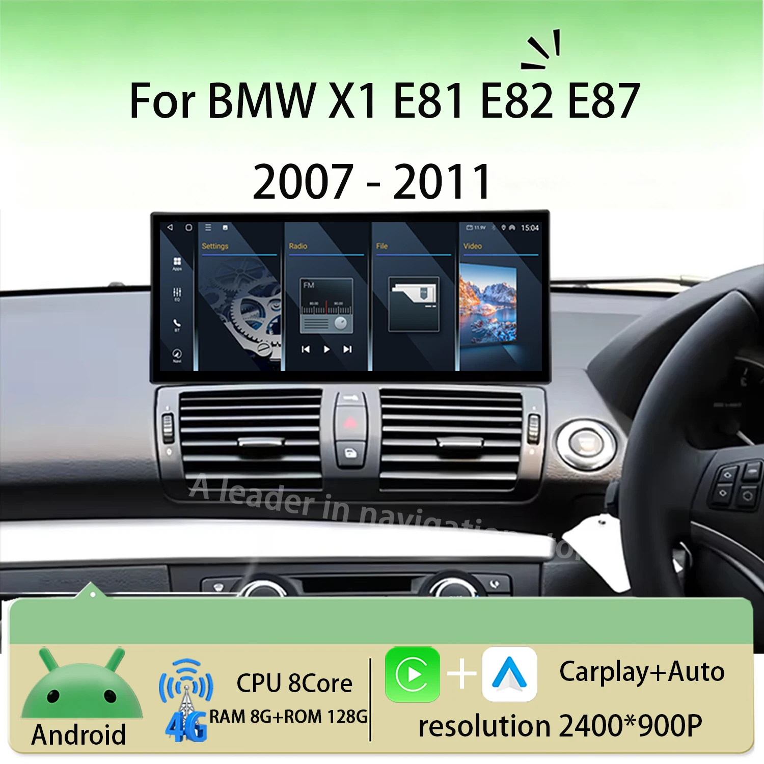Android 16 para BMW X1 E81 E82 E87 2007 - 2011 Sistema CCC CIC, Radio para Auto, GPS, Reproductor Multimedia, Carplay, WiFi, 4G, BT, Herramientas para Auto
