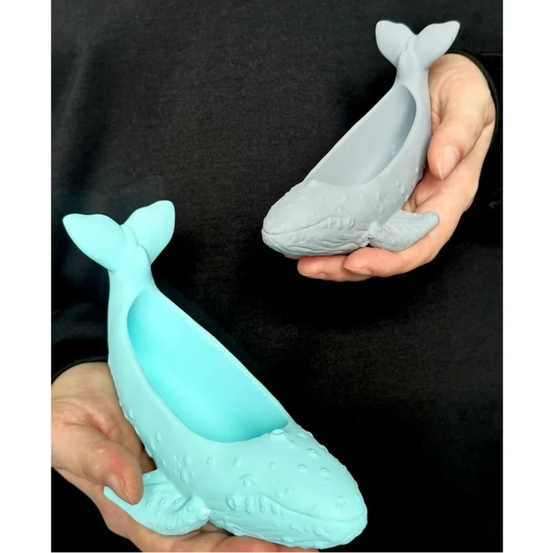 Bougeoir créatif en forme baleine, moule en Silicone, bougeoir, Pots fleurs