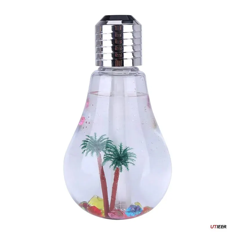 Creative Style Small Night Light Micro Landscape Mister Smoke Emitting Usb Silent Small Colorful Light Bulb Humidifier