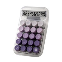 Widescreen Transparent Electronic Calculator Portable 10 Digits Display Transparent Pretty Calculators Creative Colorful