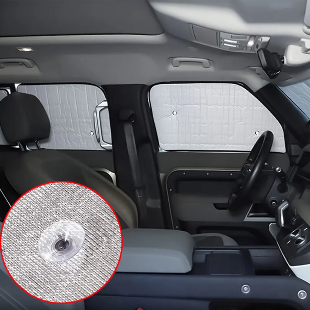 

For Land Rover 20-25 new Defender 110 car front windshield sunshade curtain aluminum foil sunshade insulation board
