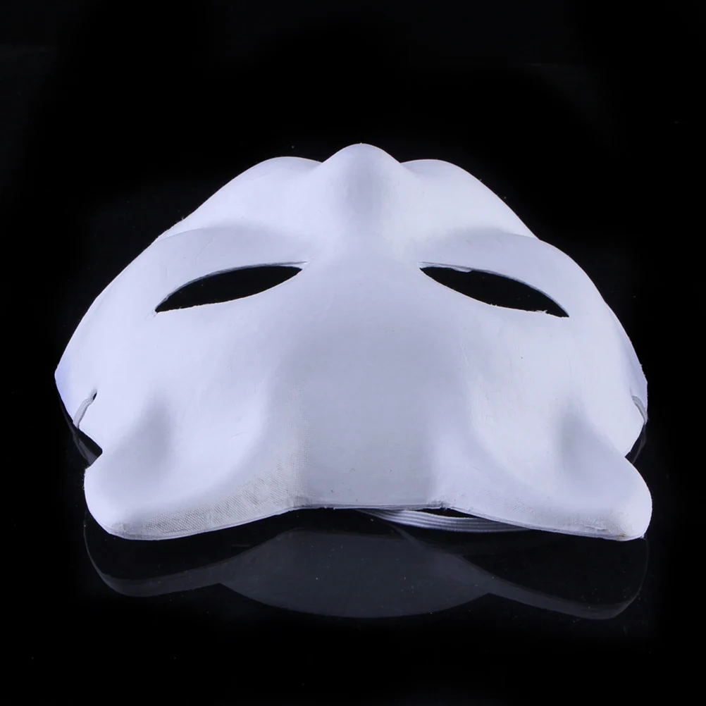 

10 Pc Pulp Mask Paintable Blank Hand Painted Masquerade Painting White Masks DIY