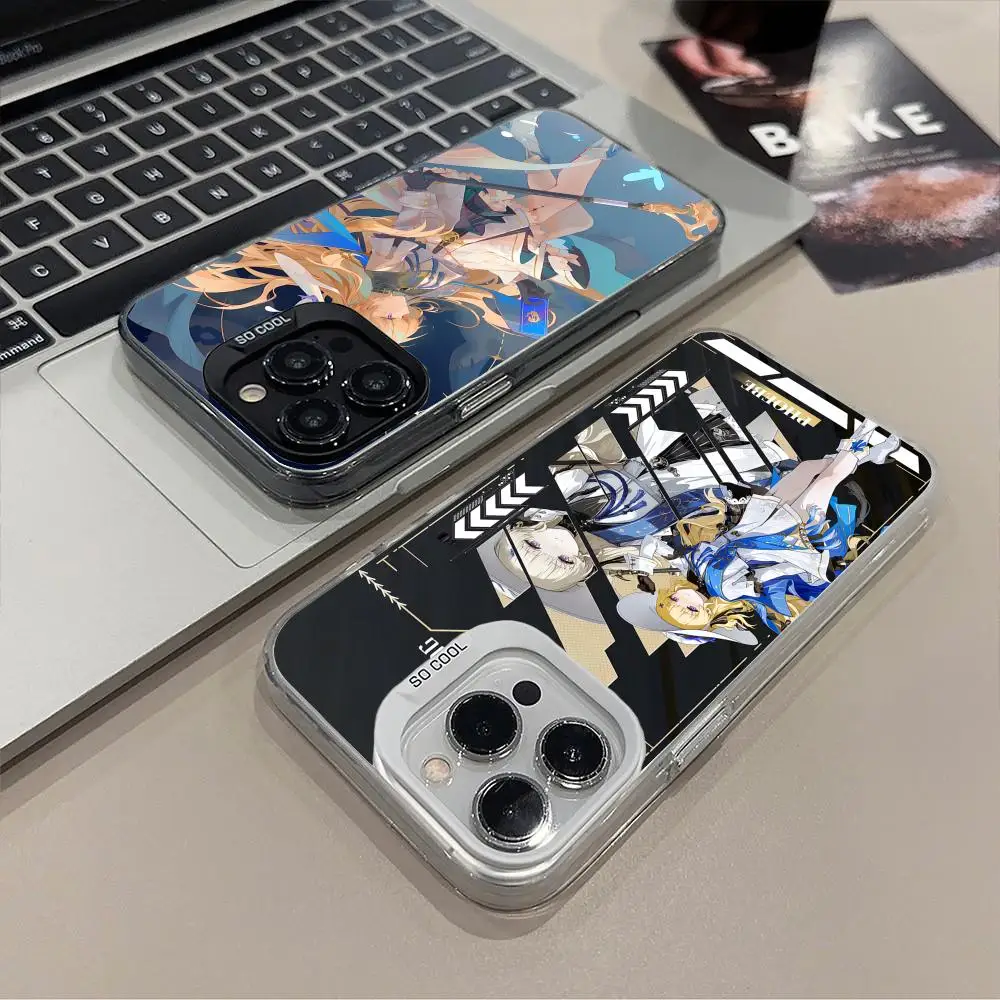 

Wuthering Waves Phoebe Phone Case for iPhone 16 15 14 13 12 11 X XR XS 8 7 Pro Max Plus Translucent Colour Printing Luxury Cover