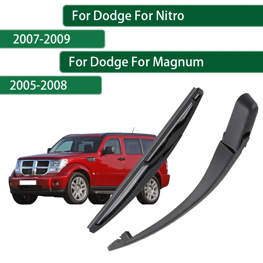 Para Dodge Nitro 2007-2008-2009, Para Dodge Magnum 2005-2008, Juego de Brazo y Escobilla de Limpiaparabrisas Trasero para Ventana Trasera
