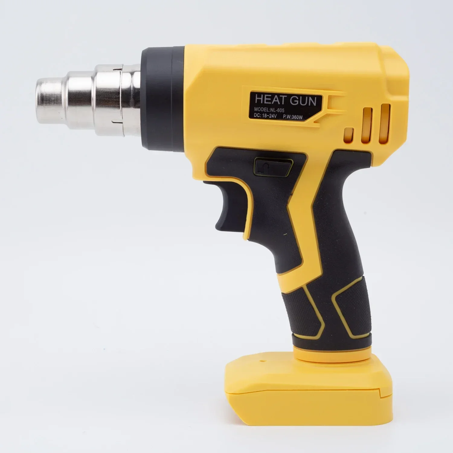 360W Cordless Hot Heat Gun For DeWalt 18V Li-ion Battery Handheld Hot Air Gun Industrial Home DIY with 4 Nozzles(NO Battery )