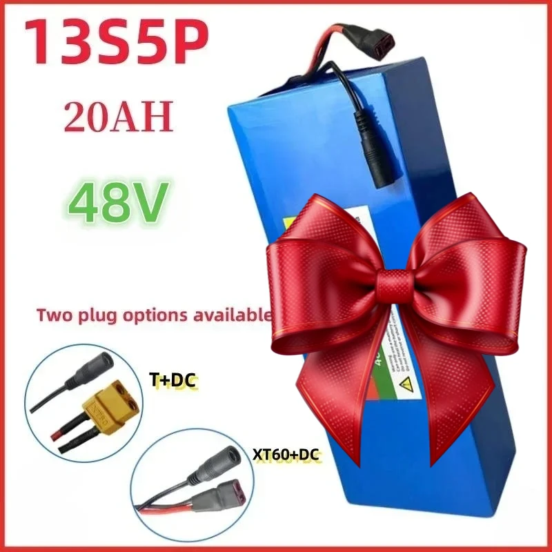 100% 새 제품 48V 20Ah 18650 13S5P 리튬 배터리 팩 내장형 BMS 500-1000W 배터리