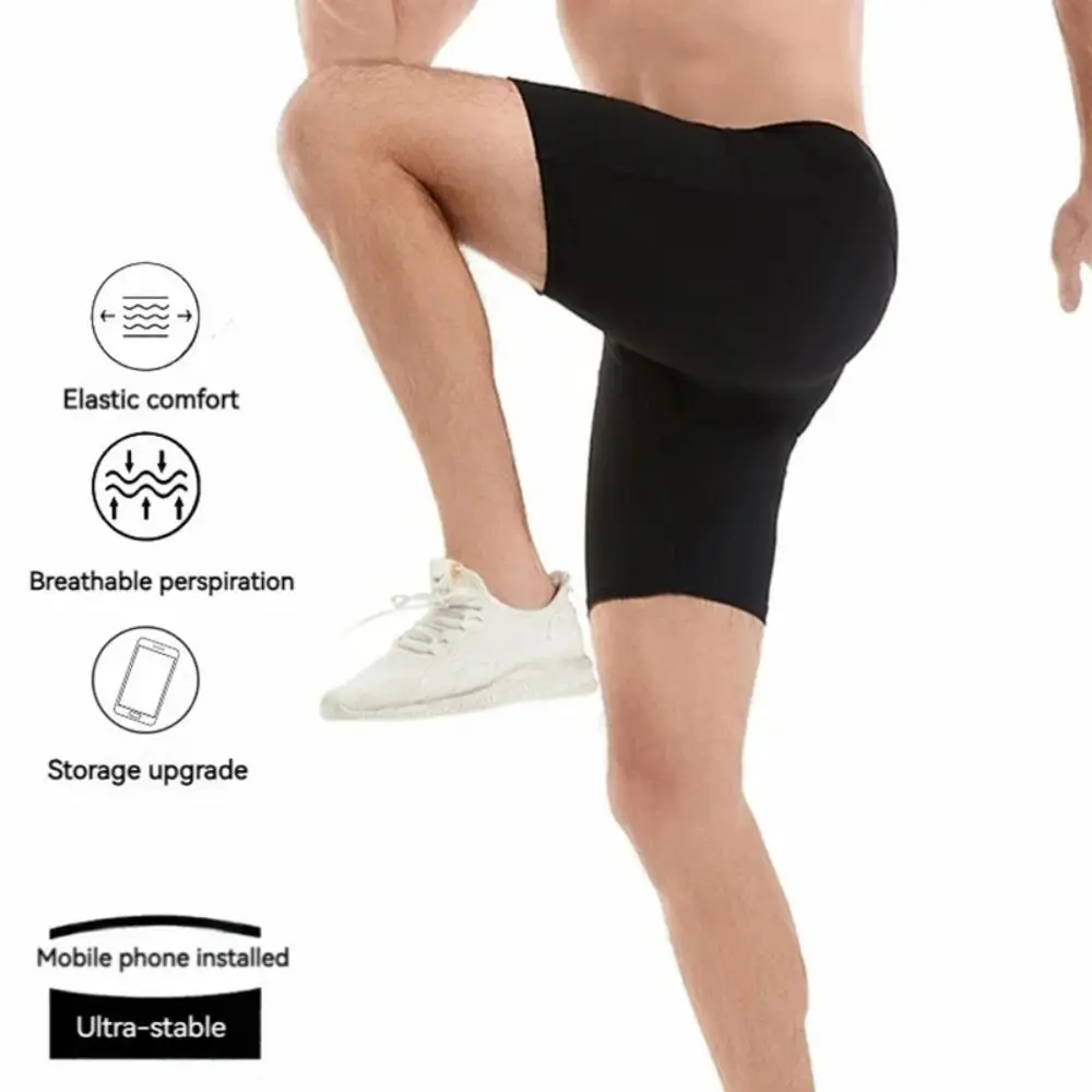 Multi-Pockets Marathon Running Shorts Moisture Wicking Breathable Outdoor Sports Short Quick Dry with Waist Pack