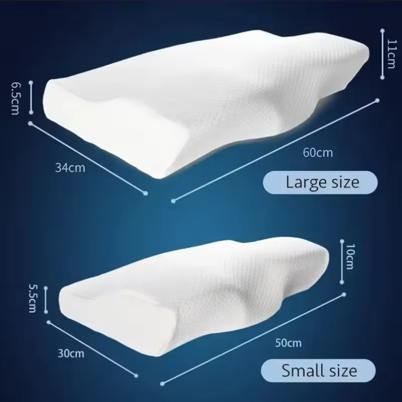 Memory Foam Bed Orthopedic Pillow Neck Protection Slow Rebound Memory Pillow Butterfly Shaped Health Cervical Neck image 2