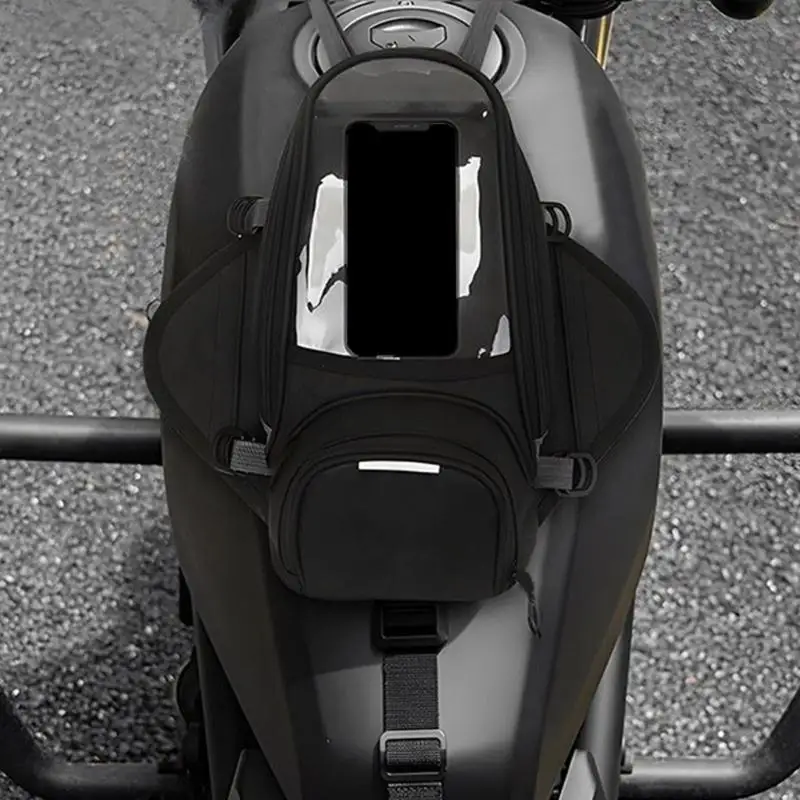 M76E Motorrad-Tankrucksack mit Telefon-Sichtfenster und strukturierter Aufbewahrung – Detail 2