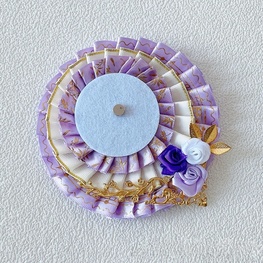 

Cute Lace Magnetic Anime Badge Holder Rose Candy Pins Display Base Heart Bow Ornate Ribbon Badge Flower Badge Display