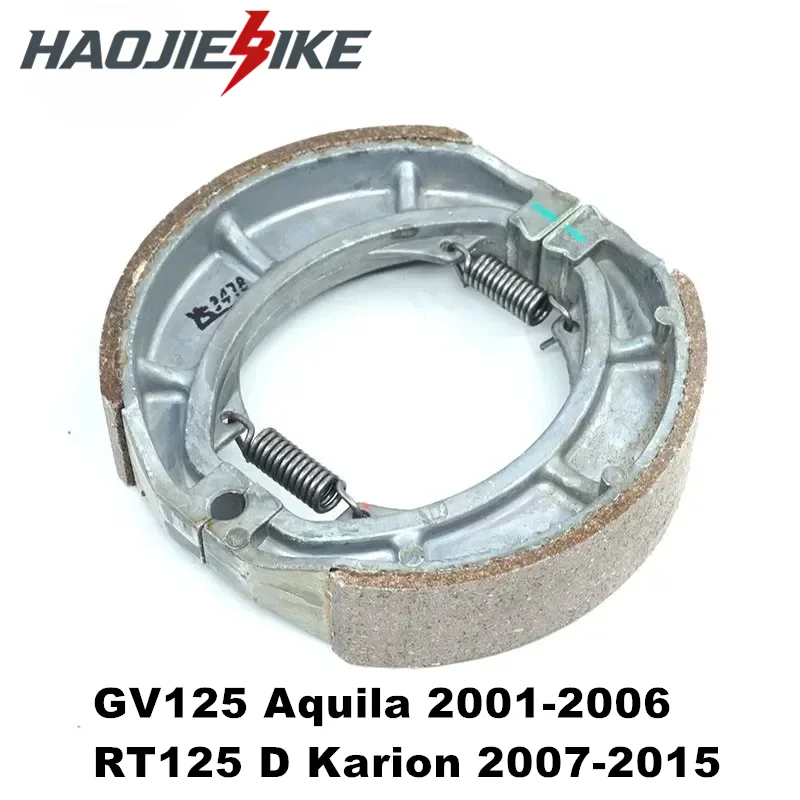 For HYOSUNG GV125 Aquila 2001-2006 RT125 D Karion 2007-2015 Rear Brake Shoe Set with Springs